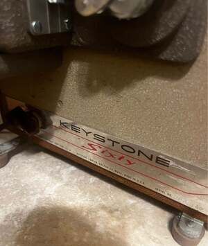 Vintage Keystone Sixty 8mm Movie Projector with Original Carrying Case